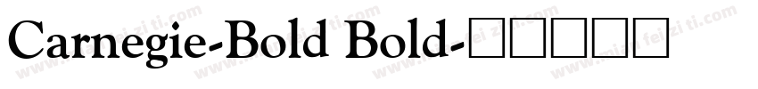 Carnegie-Bold Bold字体转换